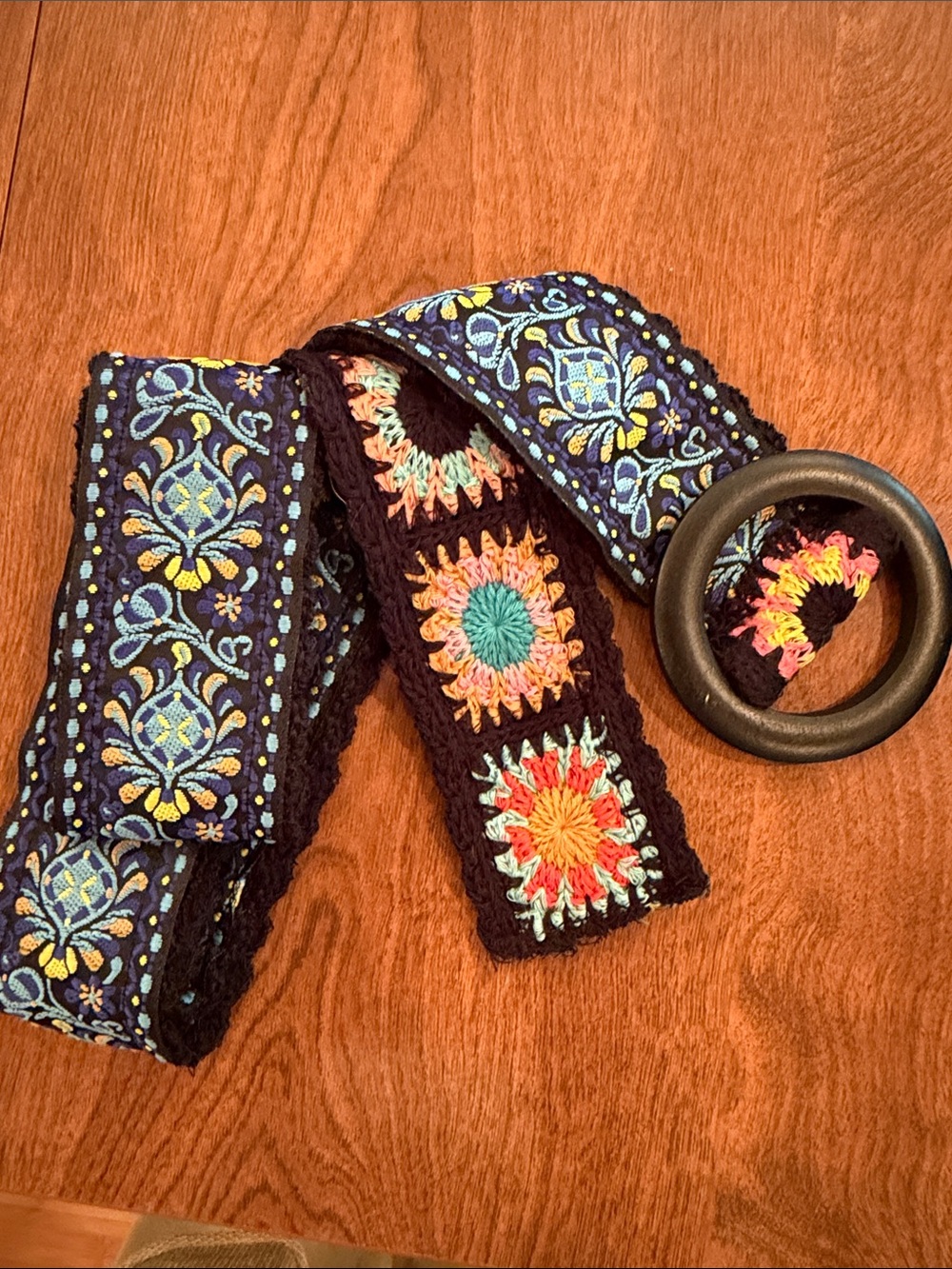 Individually sold: Bohemian Floral & Crochet Fabric Belt Collection - Multicolor - Picture 3 of 6
